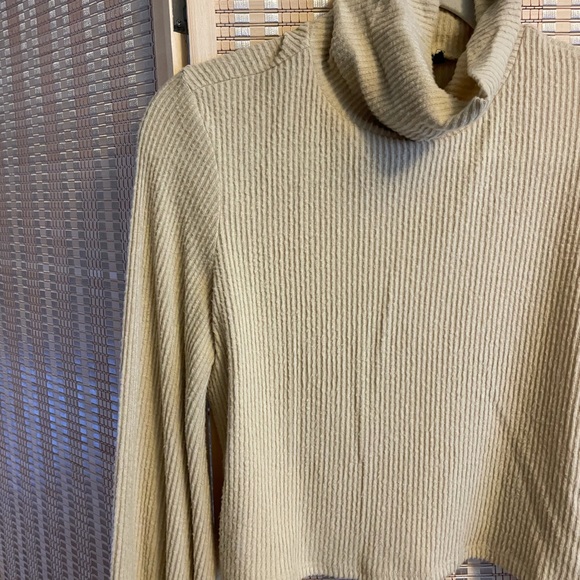 Long Sleeve Cropped Turtleneck Sweater - Picture 2 of 4